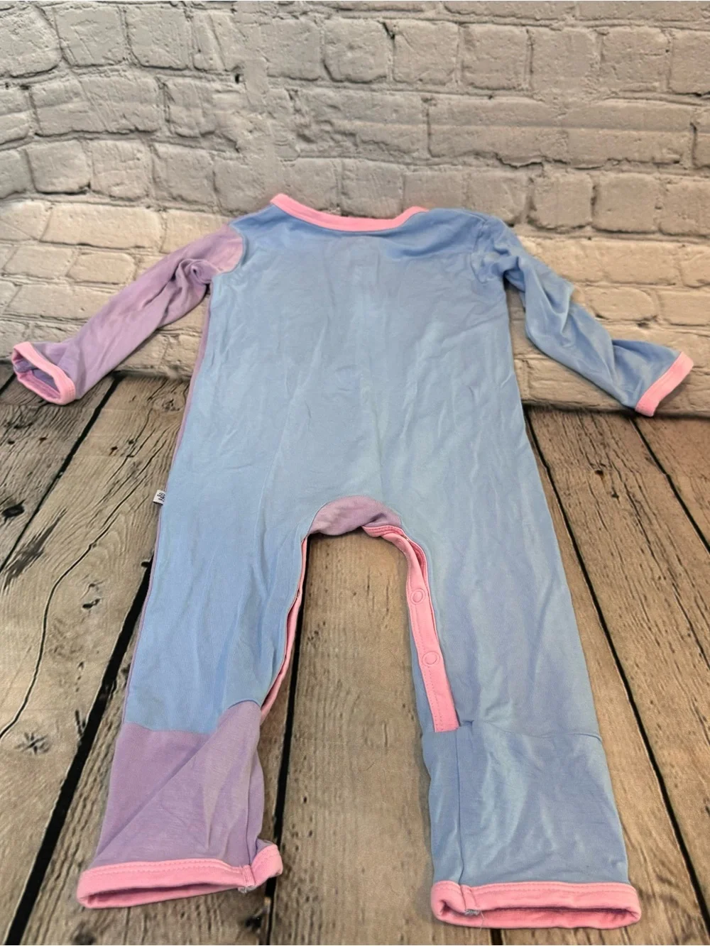Bubble Baby Color Block Bamboo Snap Romper